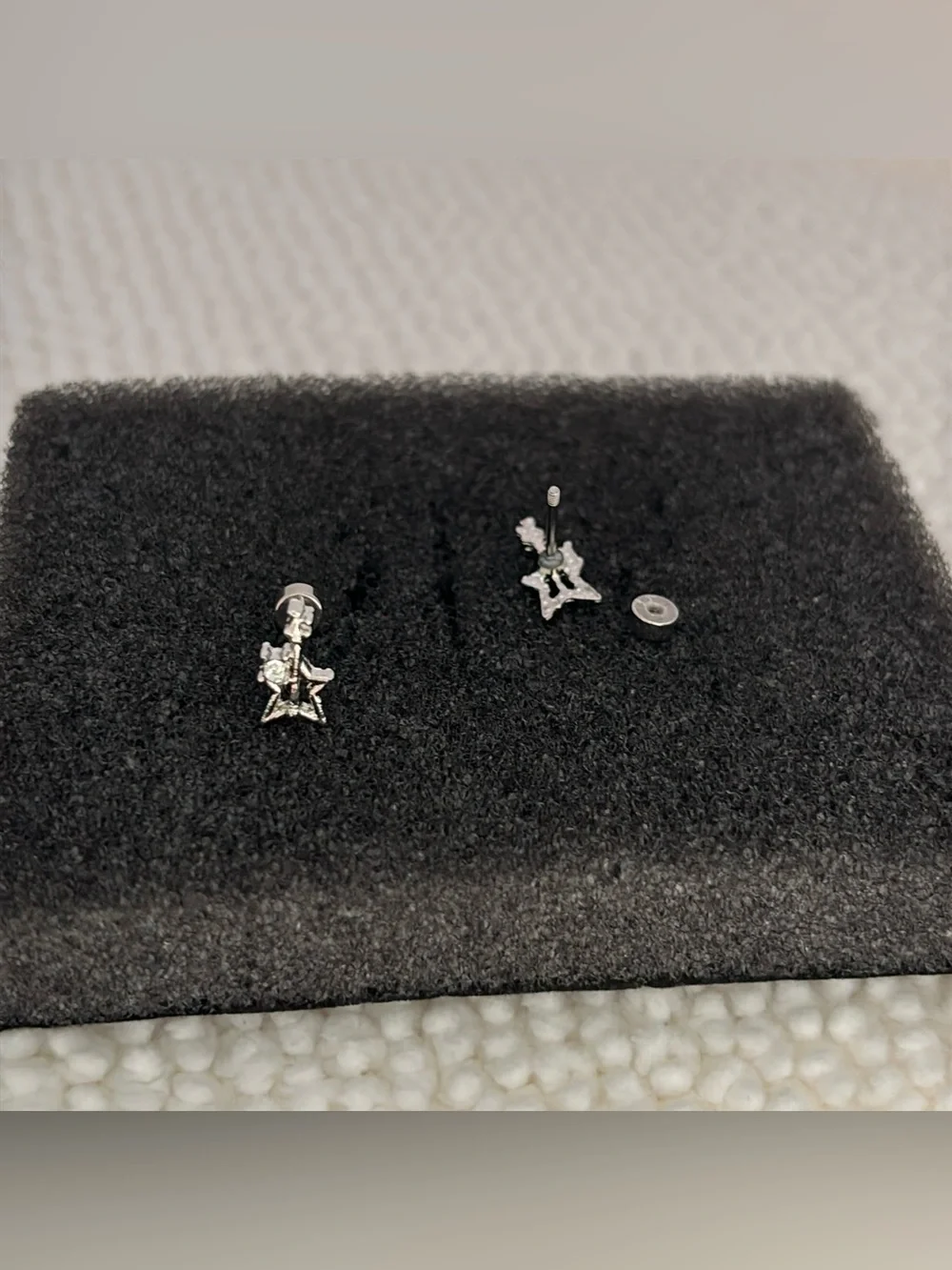 Small Star Guitar Stud Earrings for Men Women Streetwear Hip Hop Punk Unisex